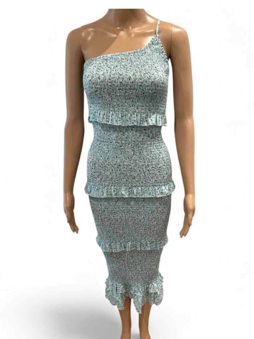 Beginning Boutique Floral Smocked Midi Dress - Size S